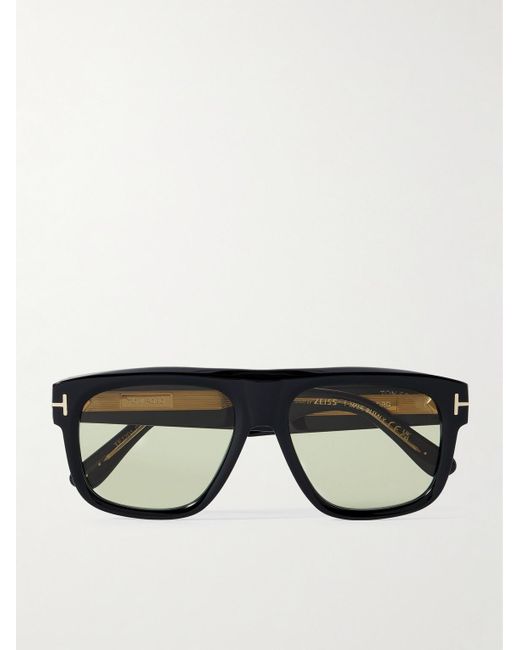 Tom Ford Black Icon Square-Frame Acetate Sunglasses for men