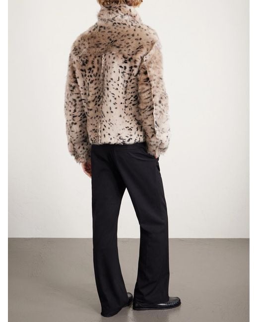 Amiri Natural Leather-trimmed Plush Jacket for men
