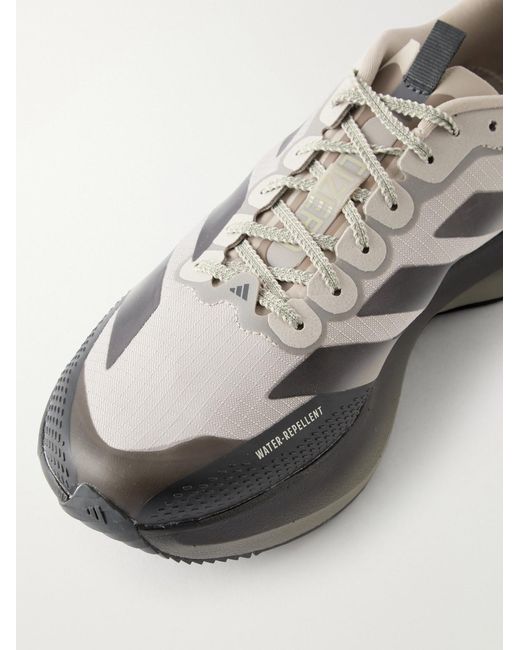 Adidas Originals Gray Atr Adizero Evo Sl Striped Mesh Running Sneakers for men
