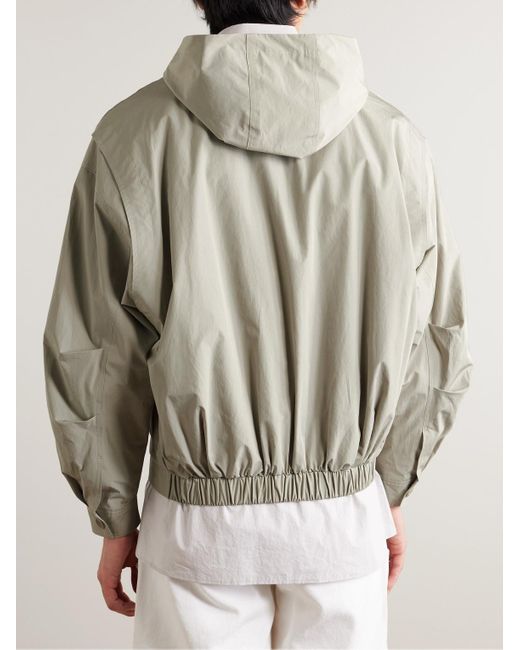 Amomento Gray Hooded Shell Jacket for men