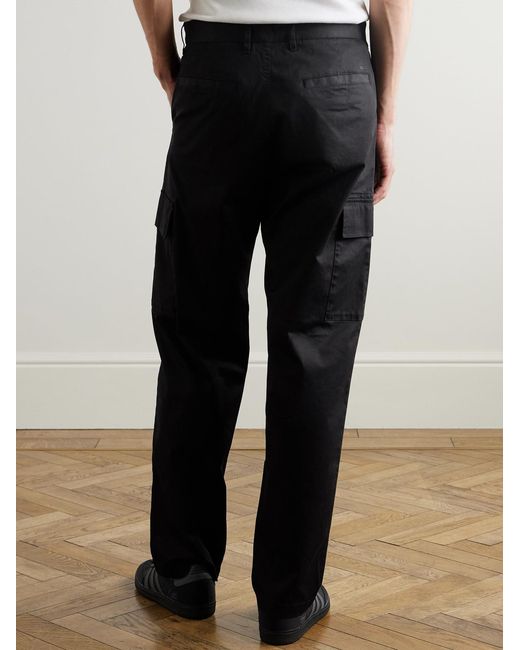 NN07 Black Mylo Straight-leg Organic Cotton-blend Cargo Trousers for men