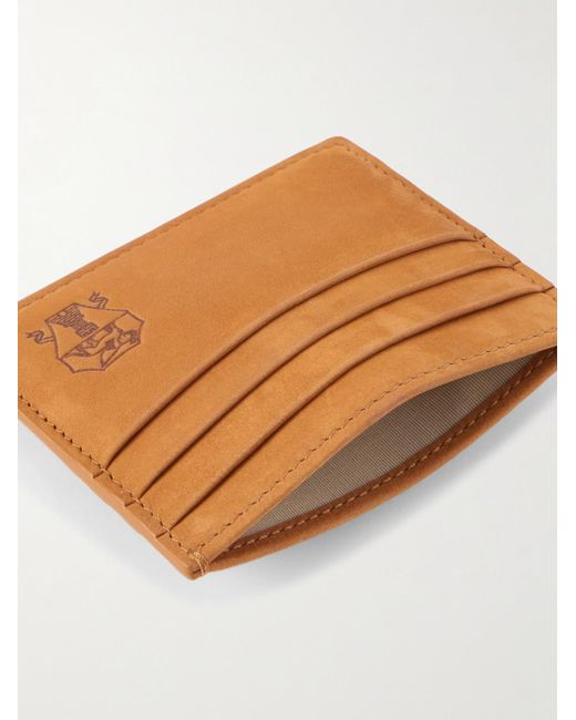 Brunello Cucinelli Natural Logo-debossed Leather Cardholder for men
