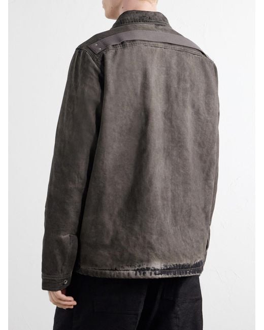 Rick Owens Black Brad Washed-Denim Jacket for men