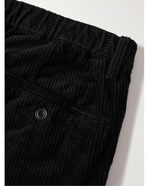 Hartford Black Tanker Straight-leg Cotton-corduroy Drawstring Trousers for men