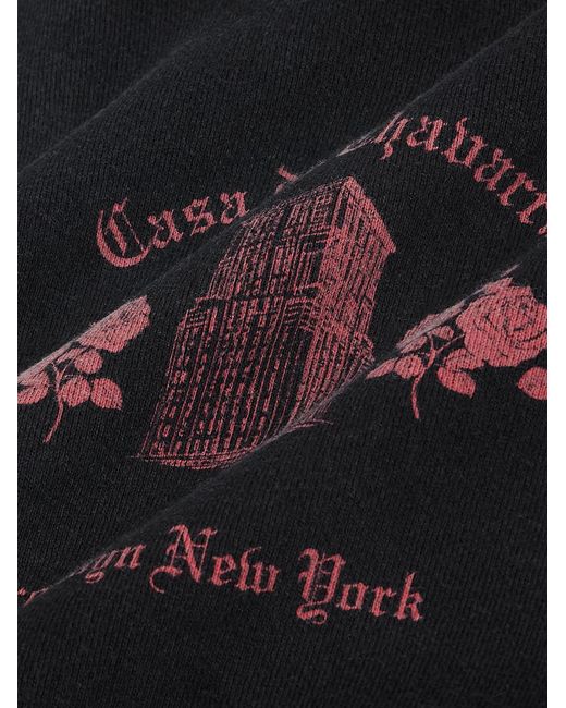 Willy Chavarria Black Casa De Chavarria Printed Cotton-Jersey Hoodie for men