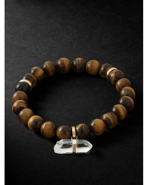 JIA JIA Black 14-karat Gold Multi-stone Bracelet for men