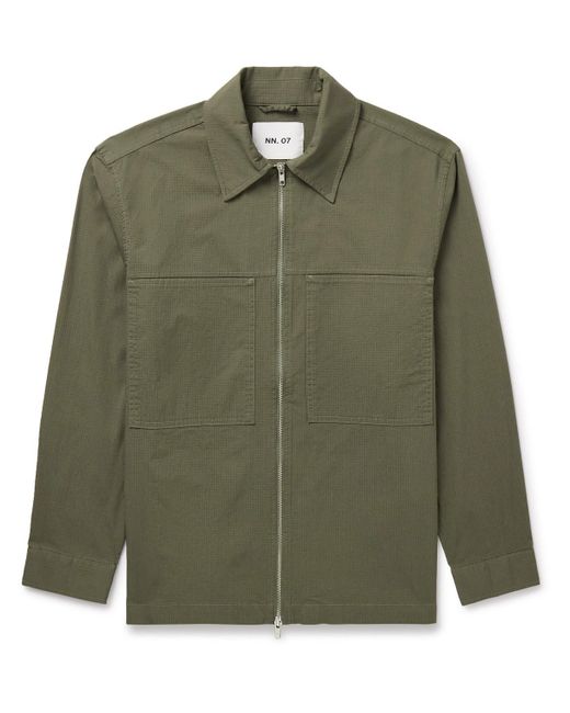 NN07 Green Isak 1449 Organic Cotton-blend Ripstop Jacket for men