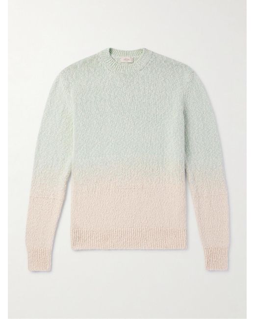 Altea White Crocheted Cotton Sweater for men