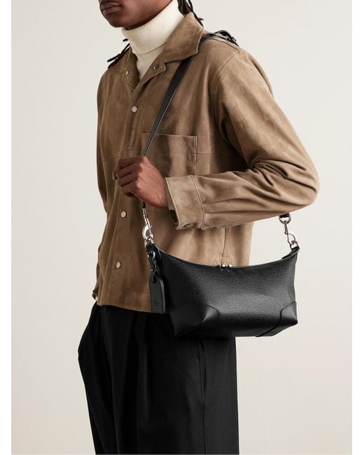 Mulberry Black Heritage Leather-trimmed Eco Scotchgrain Messenger Bag for men