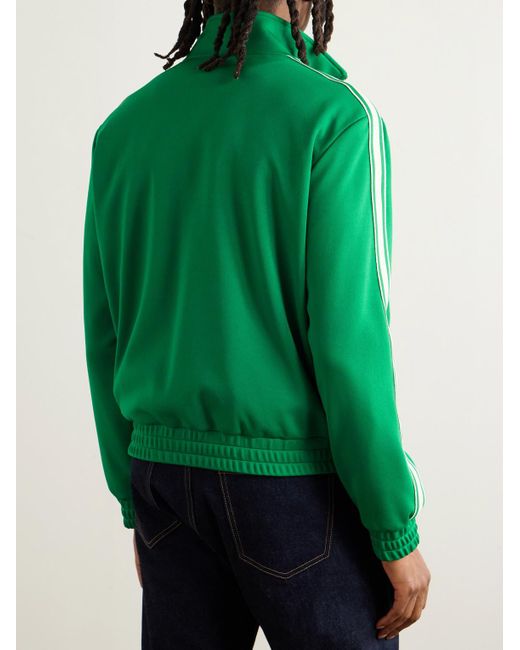 Céline Trainingsjacke aus technischem Jersey mit Logostickerei und Streifen in Green für Herren
