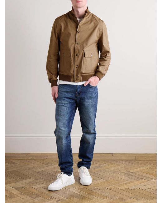 Valstar Natural Ino Cotton-blend Poplin Bomber Jacket for men