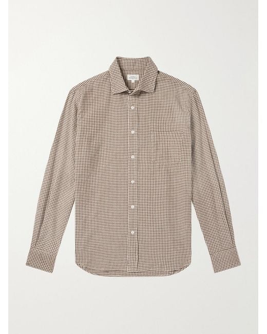 Hartford Natural Paul Striped Cotton-Gabardine Shirt for men