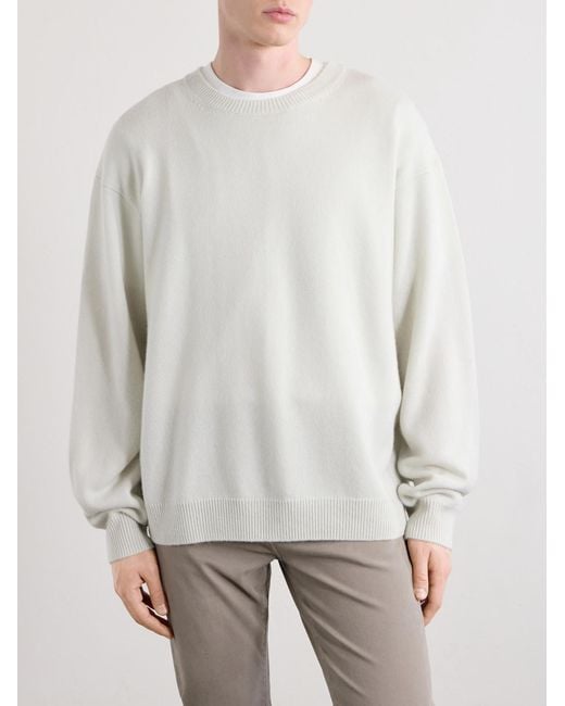 FRAME White Cashmere Sweater for men
