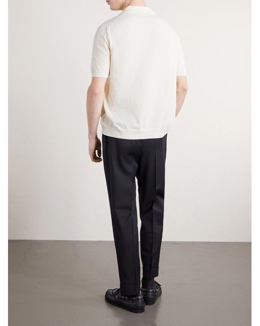 Slowear Natural Slim-fit Cotton-blend Terry Polo Shirt for men