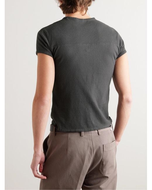 Acne Black Appliquéd Cotton-jersey T-shirt for men