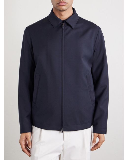 Canali Blue Super 120s Wool Jacket for men