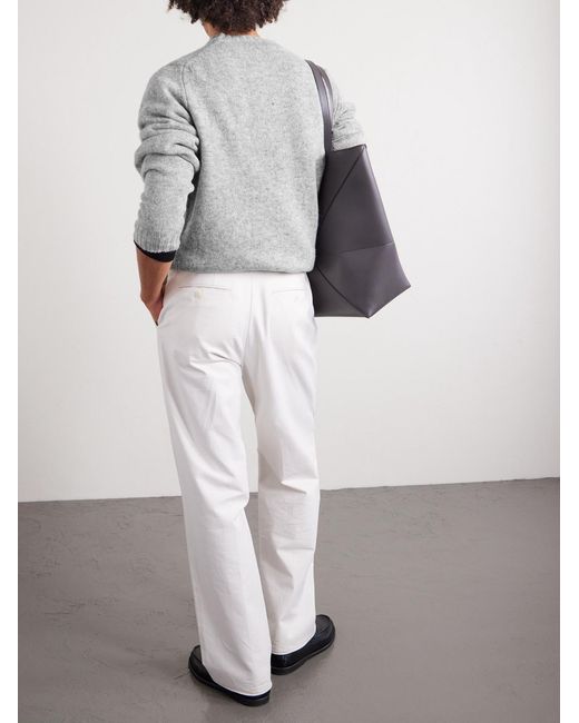 William Lockie Gray Virgin Wool Sweater for men