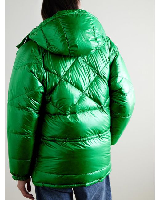 Beams Plus Green Expedition Quilted Shell Down Jacket for men