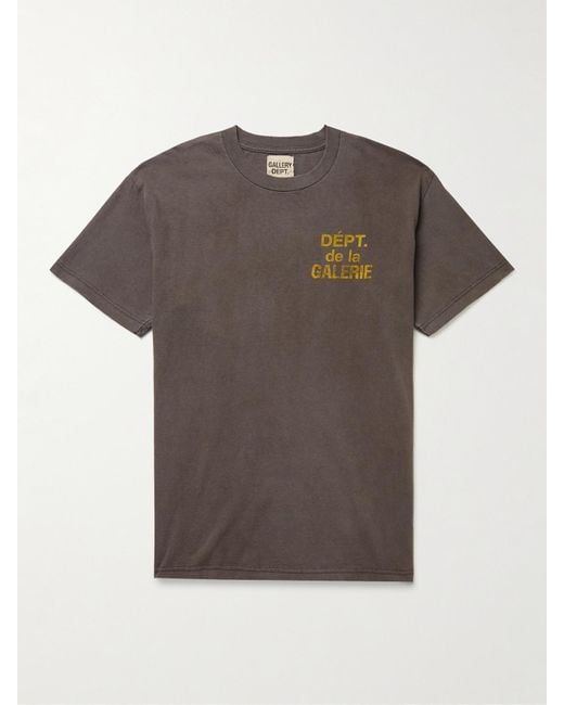 GALLERY DEPT. Brown Logo-print Cotton-jersey T-shirt for men
