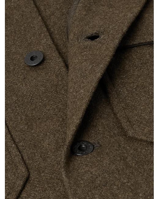 RRL Green Wool-Blend Felt Overshirt for men