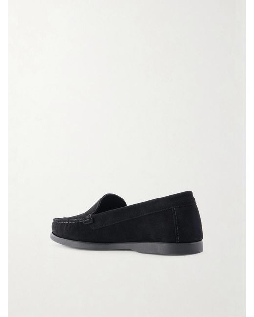 Saman Amel White City Suede Loafers for men