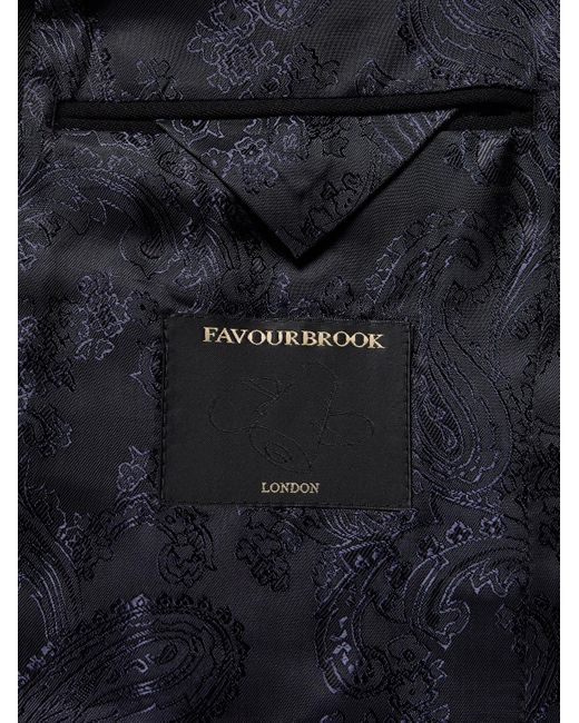 Favourbrook Black Hampton Shawl-collar Grosgrain-trimmed Wool Tuxedo Jacket for men