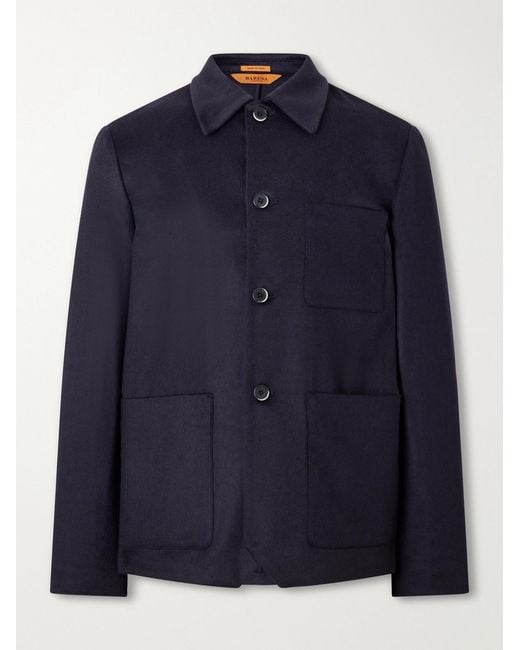 Barena Blue Cashmere Overshirt for men