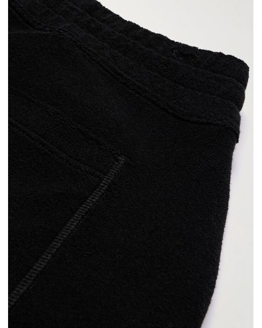 Tom Ford Black Tapered Cotton-terry Sweatpants for men