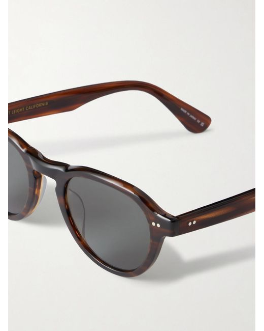 Garrett Leight Brown Mcnally Oval-Frame Acetate Sunglasses for men