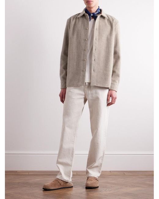 A Kind Of Guise White Dullu Wool-blend Overshirt for men