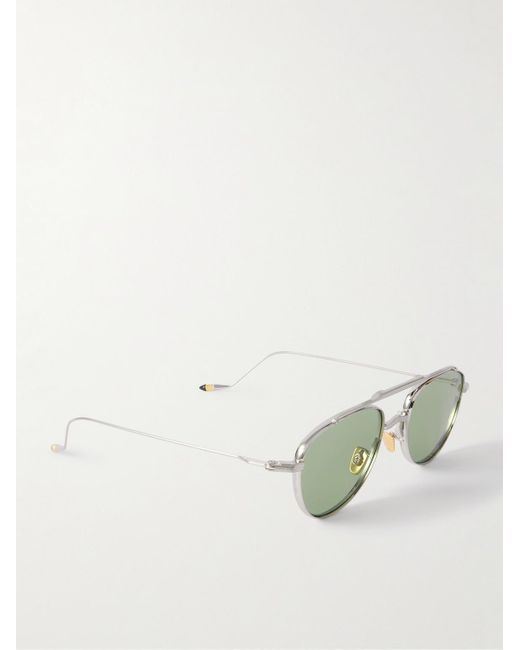 Jacques Marie Mage Green Yellowstone Forever Mollies Aviator-Style Beta Titanium Sunglasses for men