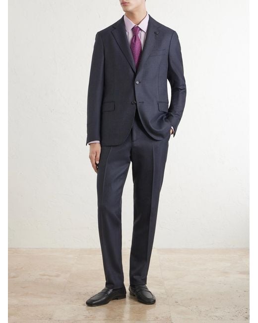 Lardini Blue Wool Suit Jacket for men