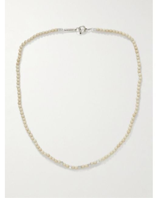 Isabel Marant White Snowstone Silver-tone And Riverstone Necklace for men