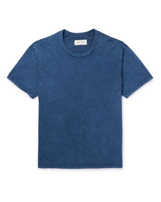 Les Tien Blue Garment-dyed Cotton-jersey T-shirt for men