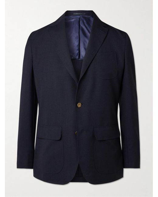 Sid Mashburn Blue Ghost Slim-fit Unstructured Wool Suit Jacket for men