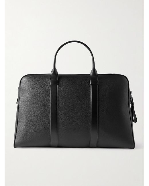 Tom Ford Black Buckley Full-Grain Leather Briefcase for men