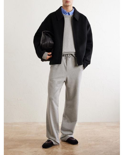 Dries Van Noten Gray Hamer Straight-Leg Cotton-Jersey Sweatpants for men