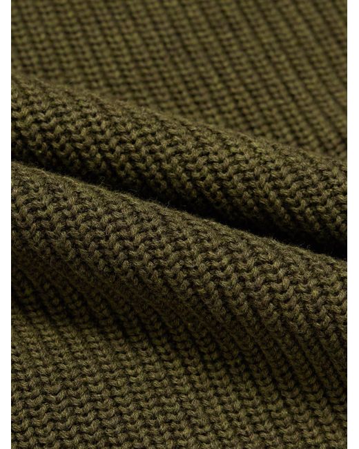 Jacobo 6470 Ribbed Cotton Sweater di NN07 in Green da Uomo