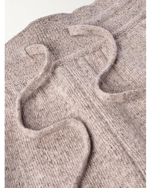 Loro Piana Natural Tapered Linen And Cashmere-Blend Sweatpants for men
