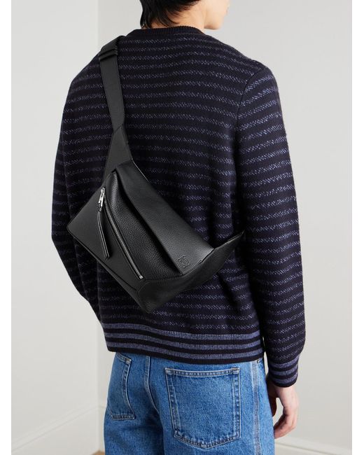 Loewe Black Puzzle Edge Small Full-Grain Leather Belt Bag for men