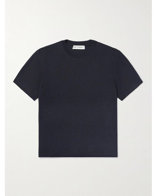 Our Legacy Blue Hover Cotton-jersey T-shirt for men