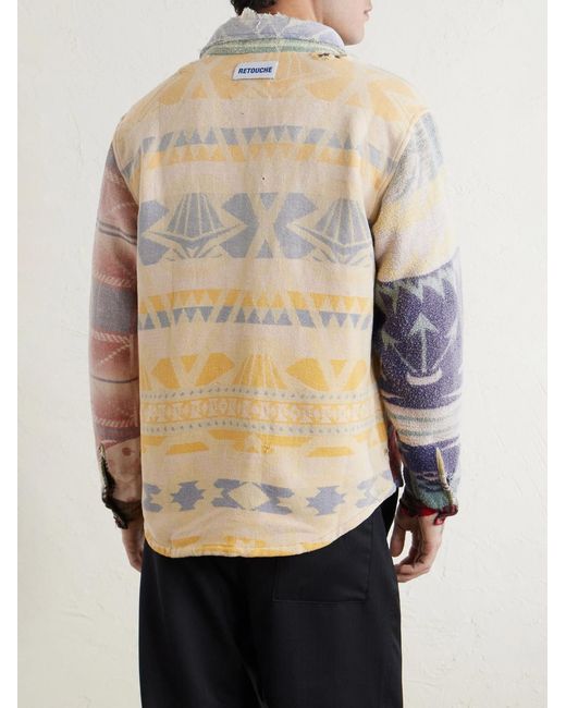 GALLERY DEPT. Multicolor Marley Retouche Distressed Patchwork Checked Cotton-Blend Shirt for men