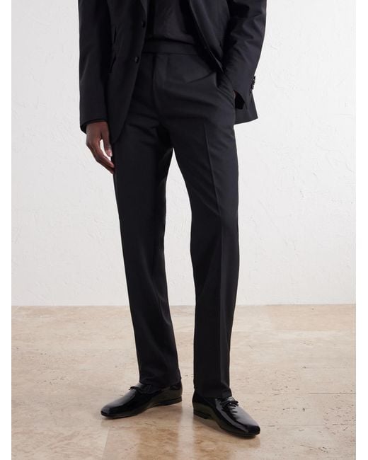 Tom Ford Black Scott Patent-Leather Loafers for men