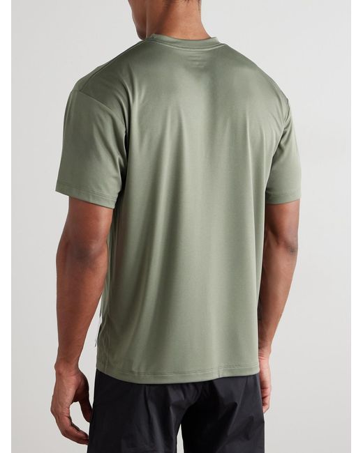 Satisfy Green Logo-Print Tie-Dyed Auralite T-Shirt for men