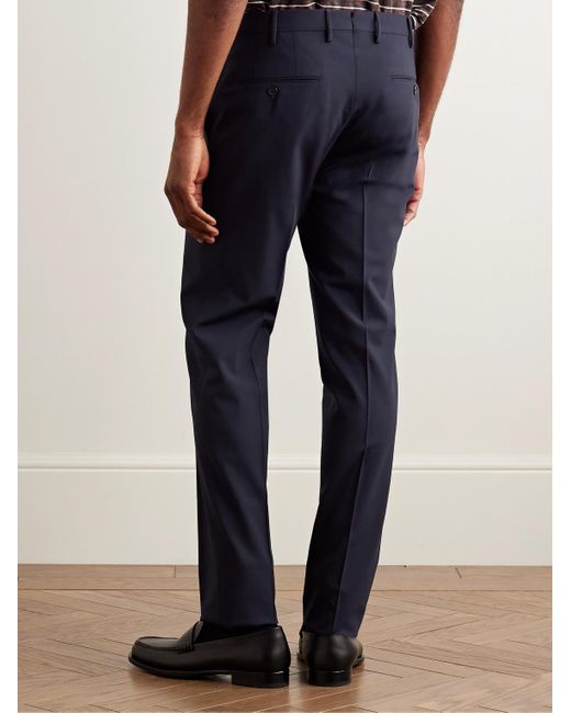 Incotex Blue Venezia 1951 Slim-Fit Virgin Wool-Blend Trousers for men