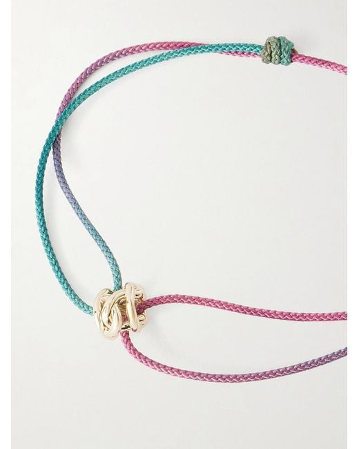 Luis Morais Metallic 14-Karat Cord Bracelet for men