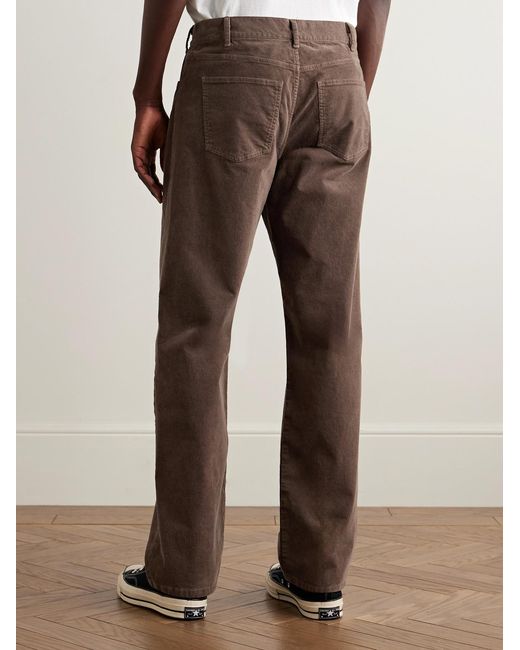 Nili Lotan Brown Billie Straight-leg Cotton-corduroy Trousers for men