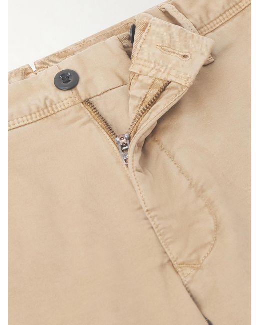 Slowear Natural Slim-fit Tapered Stretch-cotton Gabardine Trousers for men