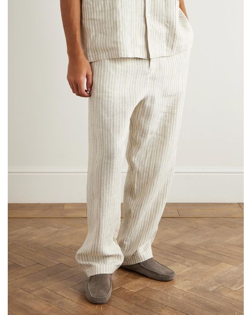 Thom Sweeney Brown Cashmere-Lined Suede Slippers for men