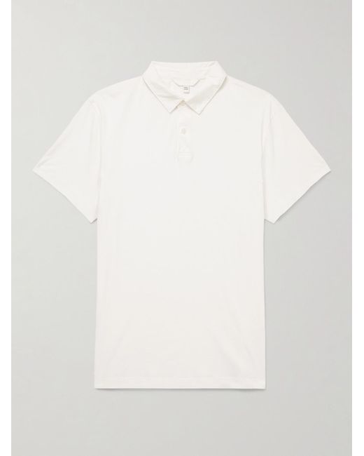 Club Monaco White Sea Island Cotton-jersey Polo Shirt for men
